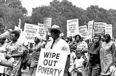 NH-Civil-Rights-March-Wipe-Out-Poverty Civil rights marchers at demonstration with signs including 'Wipe Out Poverty' during 1960s movement